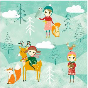 30 Rabatt auf 5 Stück Servietten Winterzauber