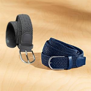 StretchGürtel grau  blau 2erSet