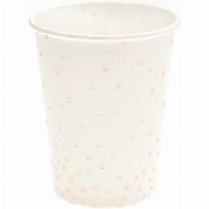 Pappbecher Punkte rosa 200ml 12 Stück