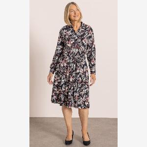 Grab 67 Off Anna Rose Womens BlackPink Multi Printed Jersey Dress