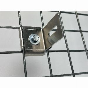 2er Set KLAMMER mit ZAUNHALTER 5 x 5 ZaunHalter Gabione Aluminium