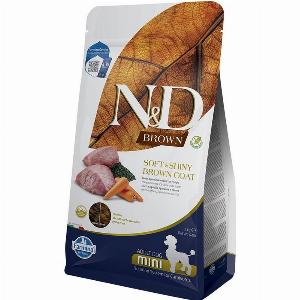 ND Farmina Dog Brown Dog Lamb Spirulina  Carrot for Mini Adult Dog  Size 2kg
