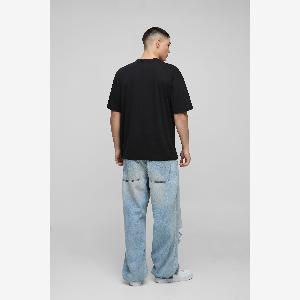 Économisez 80 Tshirt oversize à motif lèvres pour homme Noir M