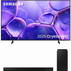Samsung UE43U8020FKXXU 43 Inch Crystal UHD 4K Smart TV and HWB530XU 21 Ch Wireless Soundbar with Subwoofer Bundle
