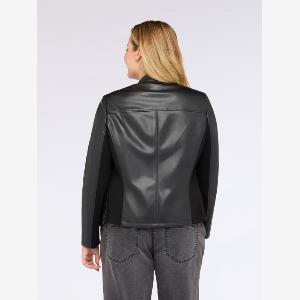 Sconto 20 su Giacca biker Fiorella Rubino in tessuto stretch Nero Taglia 49