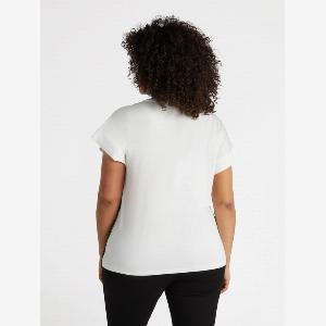 Fiorella Rubino  Tshirt nera in viscosa LENZING ECOVERO con tulle S