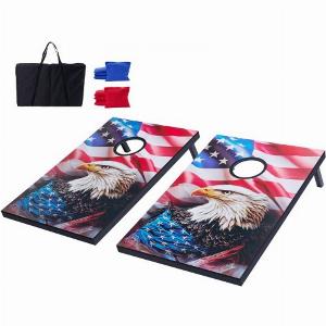 VEVOR Cornhole Spiel Set 920 x 600 x 241 mm CornholeSpielbretter tragbares Wurfbrett aus MDFHolz CornholeSpiel für Erwachsene inkl 8 Sitzsäcken  Tragetasche für Garten Hinterhof Strand