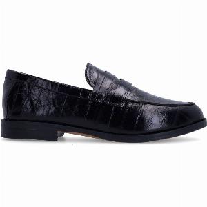 Schwarze Loafer aus Lackleder
