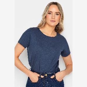 Lts Tall 2 Pack Navy Blue  Pink Short Sleeve Tshirts 2224 Lts  Tall Womens Basic Tops