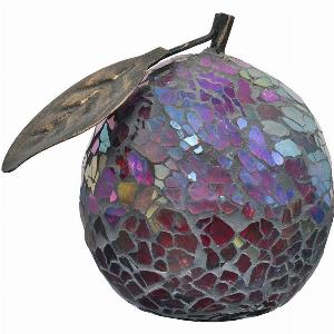 Clisson Decorative Mosaic Glass Orange Fruit In Red