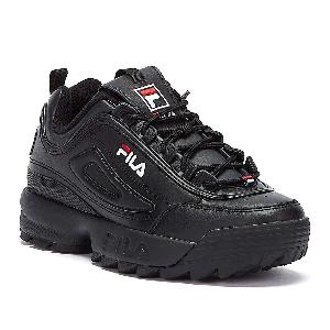 Fila Disruptor II Premium Trainers in BlackWhiteRed Now 49 Was 80