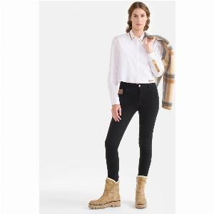 Pantaloni in gabardina smerigliata con taschino Geo Classic Neri