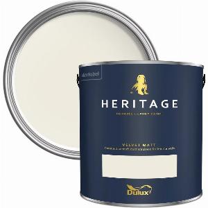 Dulux Heritage Velvet Matt Paint 1L Alabaster White High Quality Matt Emulsion Paint