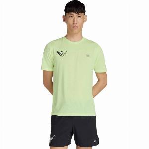 Tshirt New Balance Valencia Marathon Athletics Vert Jaune Taille L