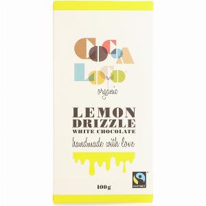 Cocoa Loco White Chocolate Lemon Drizzle Bar  100g