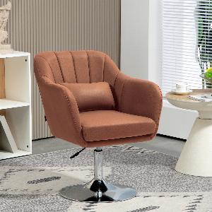 Enjoy 18 Discount on the HOMCOM Swivel Accent Chair  Brown Comfort