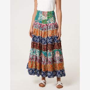 Multi Print Midi Skirt  ONE  MULTI