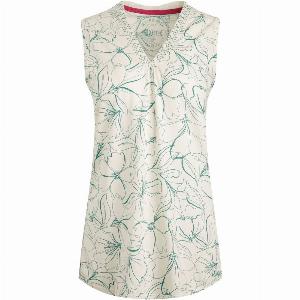 Weird Fish Nonno Organic Cotton Printed Jersey Vest Viridis Size 8