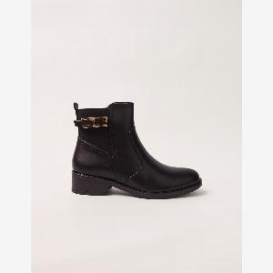 Buckle Ankle Boots UK 4 EU 37 BLACK