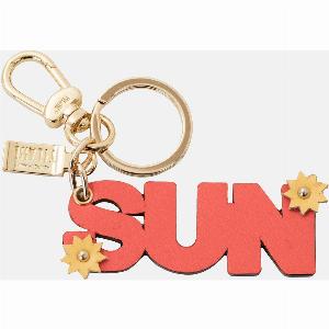Portachiavi Sun in pelle Corallo Vivo