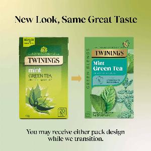 Twinings Green Tea  Mint Green Tea  4 x 20 Tea Bags  All Natural Flavours  Sugar Free Tea