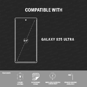 Get 14 Off Galaxy S25 Ultra Leather Bumper Case Black Qi2MagSafe