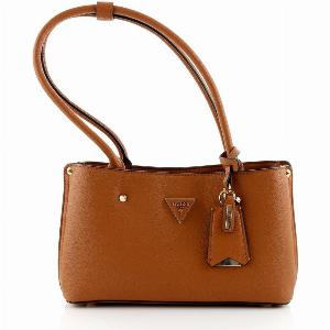 Guess Meridian Nieten Schultertasche cognac