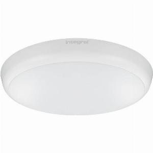 LED Flush Ceiling  Wall Light 12W 4000K 1056lm IK10 3hr Emergency Matt White IP54
