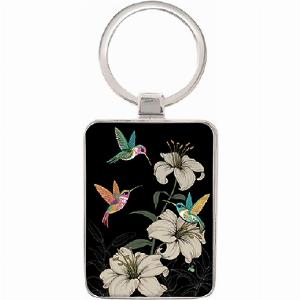 Informative Titel Rechteckiger Schlüsselanhänger mit Kolibris von Kiub Bug Art Jewels jetzt nur 3
