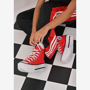 CONVERSE Sneakers Chuck Taylor All Star Lift Double Stack Platform rosse da donna