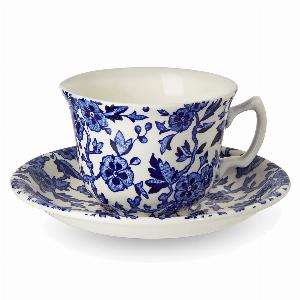 Burleigh Arden Teacup  3 Piece Gift Set  Perfect for Afternoon Tea  Blue  Teaware  Tea Lover Gift