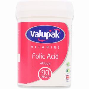 Valupak Folic Acid 400µg 90 Tablets