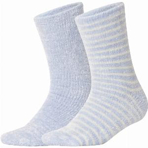 esmara Lot de 2 paires de chaussettes douces femme rayébleu 3538