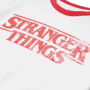 IWOOT Enjoy a 25% Discount on the Stranger Things Vintage Logo Unisex Tee WhiteRed M