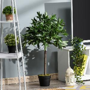 Outsunny 2erSet künstlicher Lorbeerbaum 90 cm jetzt für 4990  21  Rabatt