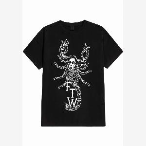 Fuchsteufelswild  The Scorpion  TShirt  black  L  100 Organic CottonJersey