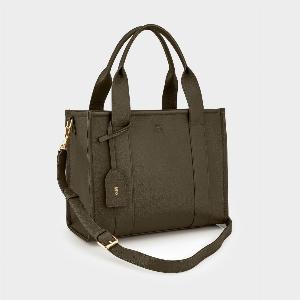 Medium Taylor Luxe Leather Tote in Chocolate Brown Now 125 Was 130
