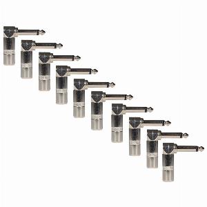 10 x 635mm 14 inch PRO METAL Mono Angle Jack Plug Heavy Duty