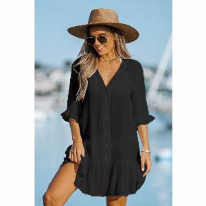 Ruffled CoverUp Dress