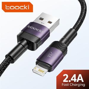 Toocki USBkabel voor iPhone 14 13 12 Pro Max X XS XR 8 7 Plus iPad Snel opladen Oplader Aluminium iPkabel voor iPhonedatakabel