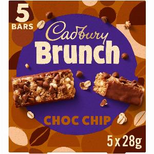 Cadbury Brunch Oats Chocolate Chip Cereal Bars 4 Pack Multipack 112g 4 x 28g
