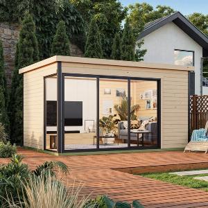 Modano  Modern Wooden Garden House with Flexible Glass Front and Nordic Design  Modano 6