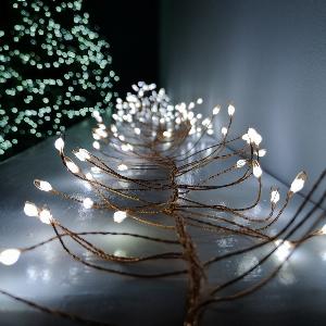 288 LED 18m Premier Christmas Outdoor 8 Function Gold Wire Lights in Cool White