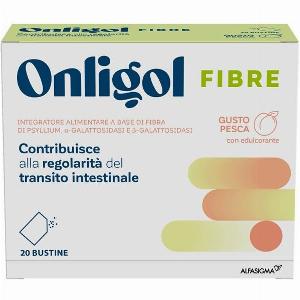 Onligol Fibre Integratore Gusto Pesca per il Transito Intestinale 20 bustine ora a 1341  Scont