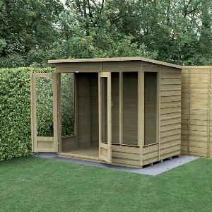 7 x 5 Forest 4Life 25yr Guarantee Double Door Pent Summer House 226m x 17m
