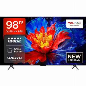 TCL 98P8KUK 98 Inch P8K 4K Ultra HD HDR QLED Smart Google TV with 144Hz Motion Clarity Pro and Onkyo 21 sound 2025