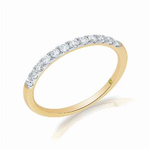 Assisi Pavé Set Lab Grown Diamond Ring  Yellow Gold 110 CT TW