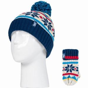 Childrens Nordic Cream Hat and Mittens Set  Now 999 Was 1699
