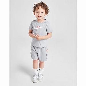 Nike Double Swoosh TShirtCargo Shorts Set Infant Grey