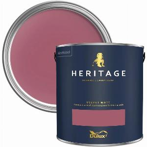 Dulux Heritage Velvet Matt Paint 1L Fitzrovia Red High Quality Matt Emulsion Paint